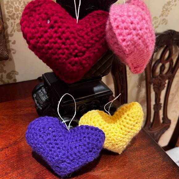 Hand Crocheted Heart Christmas Ornaments! - Picture 5 of 10
